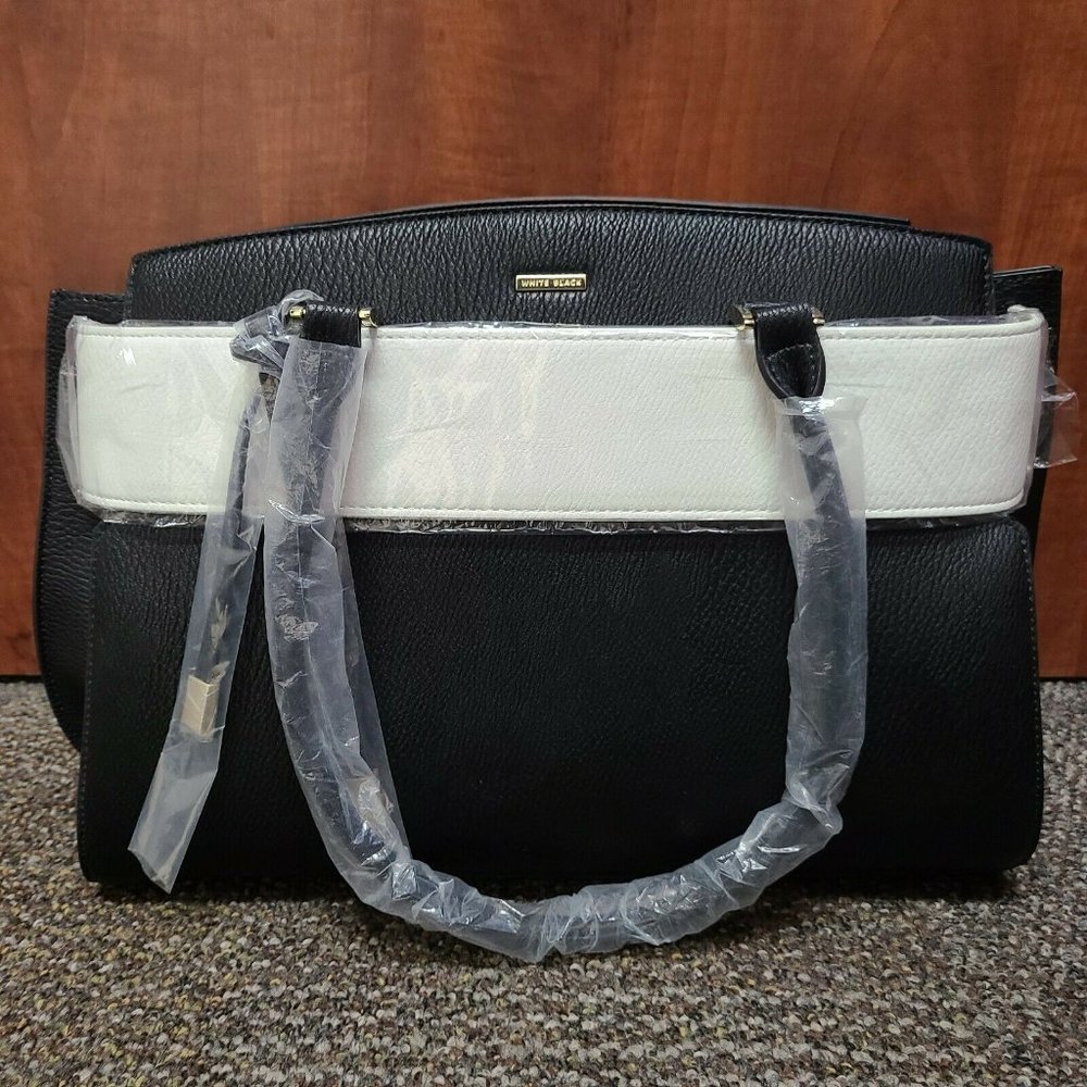 WHBM Two-Tone Convertible Tote Purse Handbag